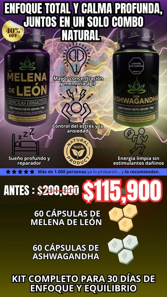 KIT de Melena de León y Ashwagandha